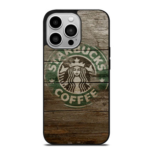 STARBUCKS COFFEE LOGO WOODEN iPhone 14 Pro Case