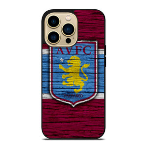 ASTON VILLA FC LOGO WOODEN iPhone 14 Pro Max Case
