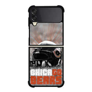 CHICAGO BEARS HELMET 2 Samsung Z Flip 3 Case CHICAGO BEARS HELMET 2 Samsung Z Flip 3 Case