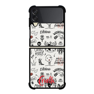 CRUELLA DISNEY PATTERN Samsung Z Flip 3 Case CRUELLA DISNEY PATTERN Samsung Z Flip 3 Case