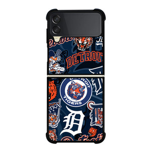 DETROIT TIGERS PATTERN Samsung Z Flip 3 Case DETROIT TIGERS PATTERN Samsung Z Flip 3 Case
