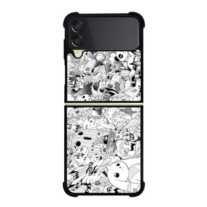 DIGIMON BLACK WHITE Samsung Z Flip 3 Case DIGIMON BLACK WHITE Samsung Z Flip 3 Case