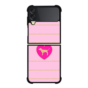 DOG PINK VICTORIA'S SECRET 2 Samsung Z Flip 3 Case DOG PINK VICTORIA'S SECRET 2 Samsung Z Flip 3 Case