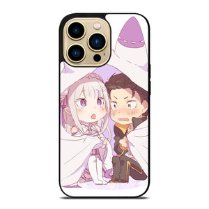 SUBARU AND EMILIA CHIBI iPhone 14 Pro Max Case SUBARU AND EMILIA CHIBI iPhone 14 Pro Max Case