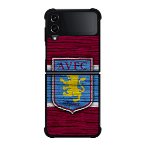 ASTON VILLA FC LOGO WOODEN Samsung Z Flip 4 Case