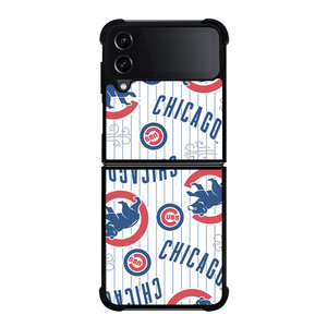 CHICAGO CUBS PATTERN Samsung Z Flip 4 Case CHICAGO CUBS PATTERN Samsung Z Flip 4 Case