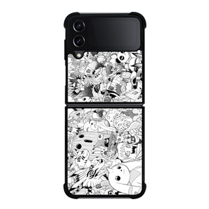 DIGIMON BLACK WHITE Samsung Z Flip 4 Case DIGIMON BLACK WHITE Samsung Z Flip 4 Case