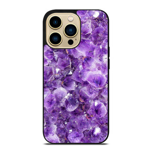 PURPLE CRYSTAL MARBLE PATTERN iPhone 14 Pro Max Case