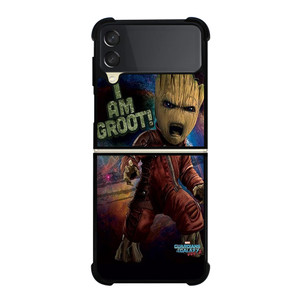 GROOT ANGRY Samsung Z Flip 3 Case GROOT ANGRY Samsung Z Flip 3 Case