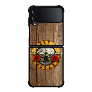GUN AND ROSES LOGO WOODEN Samsung Z Flip 4 Case