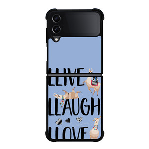 LLAMA LLIVE LLAUGH LLOVE Samsung Z Flip 4 Case LLAMA LLIVE LLAUGH LLOVE Samsung Z Flip 4 Case