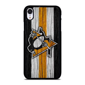 PITTSBURGH PENGUINS LOGO WOODEN iPhone XR Case