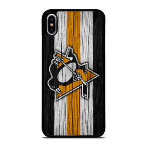 PITTSBURGH PENGUINS LOGO WOODEN iPhone XS Max Case PITTSBURGH PENGUINS LOGO WOODEN iPhone XS Max Case
