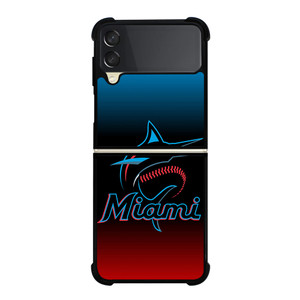 MIAMI MARLINS MLB LOGO Samsung Z Flip 3 Case MIAMI MARLINS MLB LOGO Samsung Z Flip 3 Case