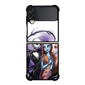 NIGHTMARE BEFORE CHRISTMAS JACK AND SALLY Samsung Z Flip 3 Case NIGHTMARE BEFORE CHRISTMAS JACK AND SALLY Samsung Z Flip 3 Case