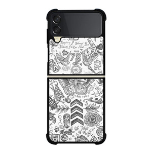 ONE DIRECTION TATTOOS Samsung Z Flip 3 Case ONE DIRECTION TATTOOS Samsung Z Flip 3 Case