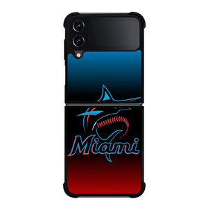 MIAMI MARLINS MLB LOGO Samsung Z Flip 4 Case MIAMI MARLINS MLB LOGO Samsung Z Flip 4 Case