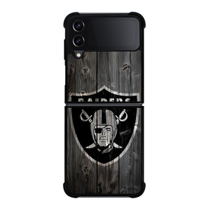 OAKLAND RAIDERS LOGO WOODEN Samsung Z Flip 4 Case OAKLAND RAIDERS LOGO WOODEN Samsung Z Flip 4 Case