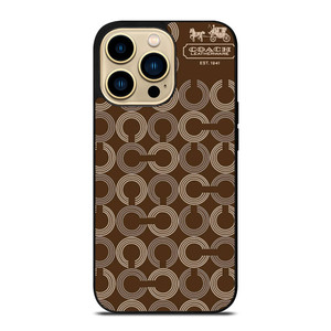COACH PATTERN LOGO iPhone 14 Pro Max Case
