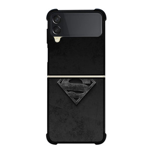 SUPERMAN BLACK LOGO Samsung Z Flip 3 Case SUPERMAN BLACK LOGO Samsung Z Flip 3 Case