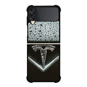 TESLA CAR LOGO 3 Samsung Z Flip 3 Case TESLA CAR LOGO 3 Samsung Z Flip 3 Case
