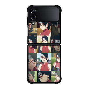SARADA UCHIHA COLLAGE Samsung Z Flip 4 Case SARADA UCHIHA COLLAGE Samsung Z Flip 4 Case
