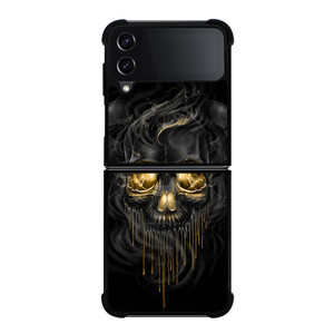 SKULL MELT ANGRY BLACK Samsung Z Flip 4 Case SKULL MELT ANGRY BLACK Samsung Z Flip 4 Case