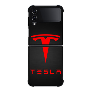 TESLA CAR LOGO 4 Samsung Z Flip 4 Case TESLA CAR LOGO 4 Samsung Z Flip 4 Case