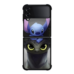 TOOTHLESS AND STITCH Samsung Z Flip 4 Case TOOTHLESS AND STITCH Samsung Z Flip 4 Case