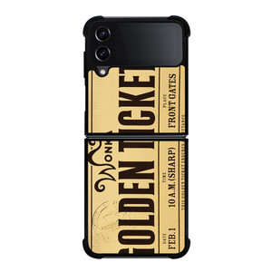 WILLY WONKA GOLDEN TICKET CHOCOLATE BAR Samsung Z Flip 4 Case WILLY WONKA GOLDEN TICKET CHOCOLATE BAR Samsung Z Flip 4 Case