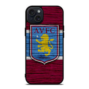 ASTON VILLA FC LOGO WOODEN iPhone 15 Plus Case