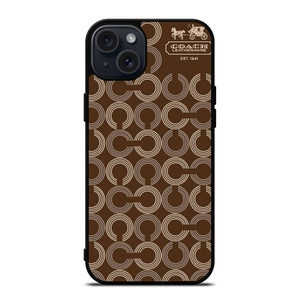 COACH PATTERN LOGO iPhone 15 Plus Case