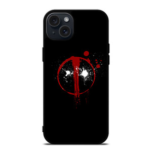DEADPOOL SUPERHERO LOGO iPhone 15 Plus Case DEADPOOL SUPERHERO LOGO iPhone 15 Plus Case