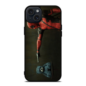 DEADPOOL SUPERHERO TEDDY BEAR iPhone 15 Plus Case DEADPOOL SUPERHERO TEDDY BEAR iPhone 15 Plus Case