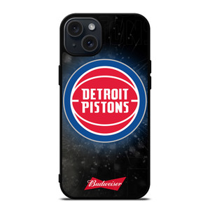 DETROIT PISTONS BUDWEISER iPhone 15 Plus Case DETROIT PISTONS BUDWEISER iPhone 15 Plus Case