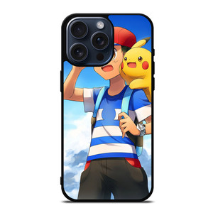 ASH KETCHUM PIKACHU iPhone 15 Pro Max Case