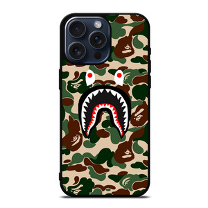 BAPE SHARK FACE CAMO iPhone 15 Pro Max Case BAPE SHARK FACE CAMO iPhone 15 Pro Max Case