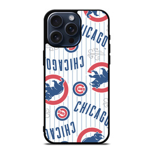 CHICAGO CUBS PATTERN iPhone 15 Pro Max Case CHICAGO CUBS PATTERN iPhone 15 Pro Max Case