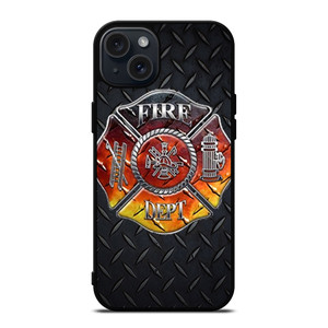 FIREFIGHTER FIRE DEPT iPhone 15 Plus Case FIREFIGHTER FIRE DEPT iPhone 15 Plus Case