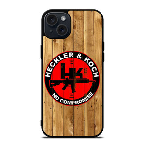 HECKLER AND KOCH LOGO WOODEN iPhone 15 Plus Case