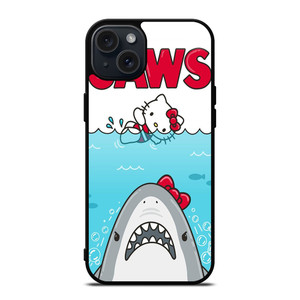 JAWS VS HELLO KITTY iPhone 15 Plus Case JAWS VS HELLO KITTY iPhone 15 Plus Case