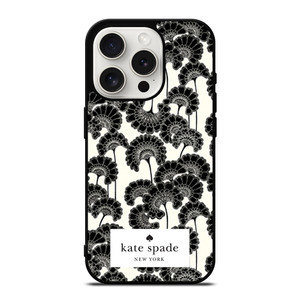 JAPANESE BLACK FLORAL KADE SPADE iPhone 15 Pro Case JAPANESE BLACK FLORAL KADE SPADE iPhone 15 Pro Case