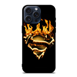 FIRE SUPERMAN LOGO iPhone 15 Pro Max Case FIRE SUPERMAN LOGO iPhone 15 Pro Max Case