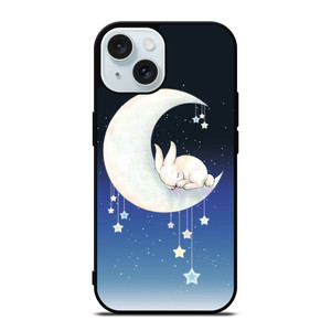 MOON BUNNY SLEEPING iPhone 15 Case MOON BUNNY SLEEPING iPhone 15 Case
