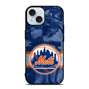 NEW YORK METS LOGO 4 iPhone 15 Case