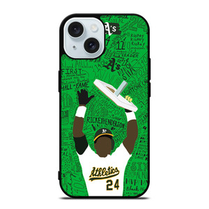 OAKLAND ATHLETICS RICKEY HENDERSON iPhone 15 Case OAKLAND ATHLETICS RICKEY HENDERSON iPhone 15 Case