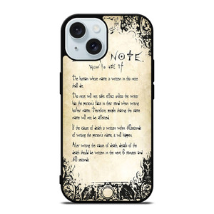 RULES OF THE DEATH NOTE 2 iPhone 15 Case