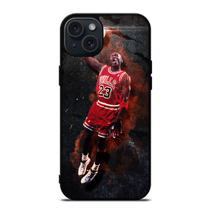MICHAEL JORDAN CHICAGO BULLS 2 iPhone 15 Plus Case MICHAEL JORDAN CHICAGO BULLS 2 iPhone 15 Plus Case