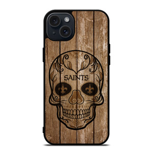 NEW ORLEANS SAINTS SKULL 2 iPhone 15 Plus Case NEW ORLEANS SAINTS SKULL 2 iPhone 15 Plus Case