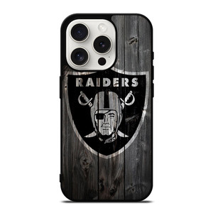 OAKLAND RAIDERS LOGO WOODEN iPhone 15 Pro Case